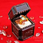 Chocolate Engagement Ring Box cake topper