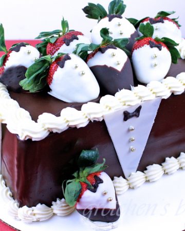 Tuxedo Strawberry Cake