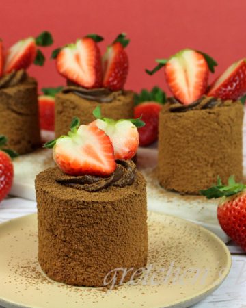 Chocolate Covered Strawberry Vegan Chocolate Mousse Cake