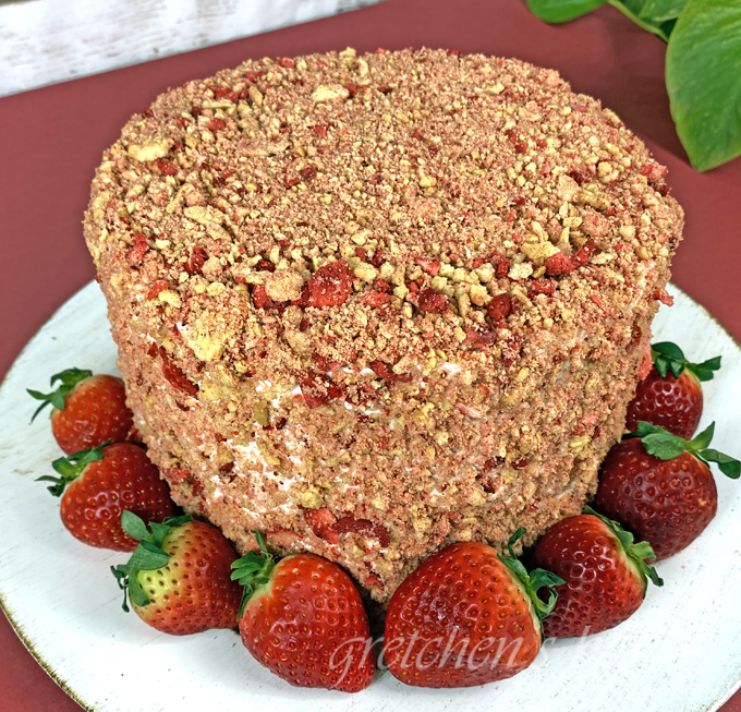 Strawberry Shortcake Crunch Cake Gretchen S Vegan Bakery