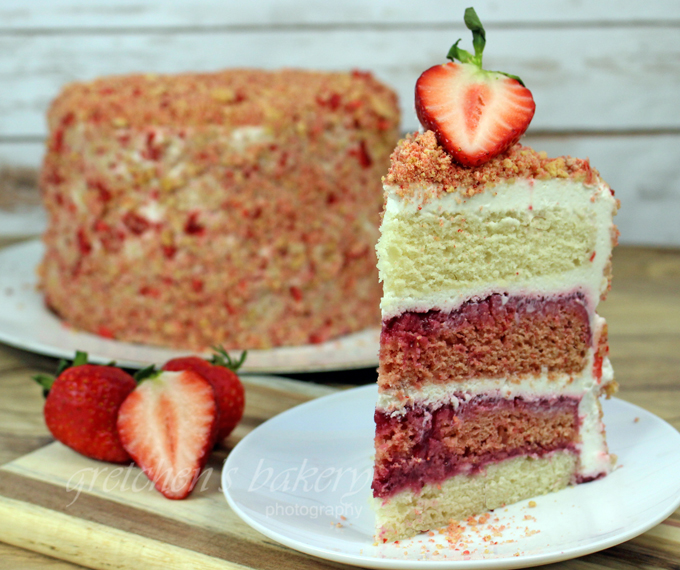 Strawberry Shortcake Crunch Cake Gretchen S Vegan Bakery