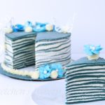 Vegan Crepe Cake ~ Blue Butterfly Pea Flower