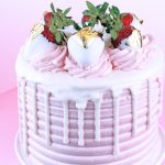 White Chocolate Strawberry Cake