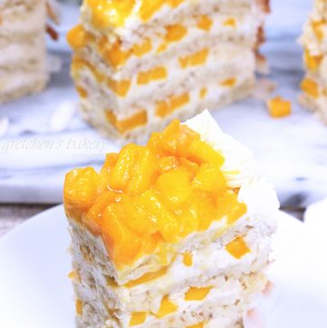 Coconut Mango Cream Cake