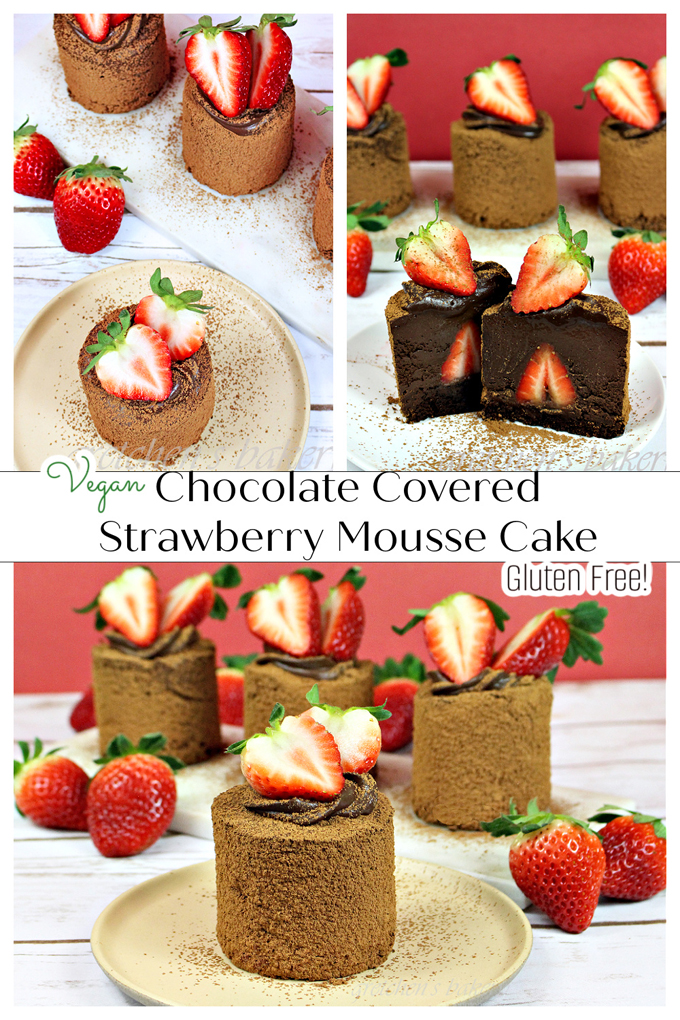 Chocolate Covered Strawberry Mousse Cake