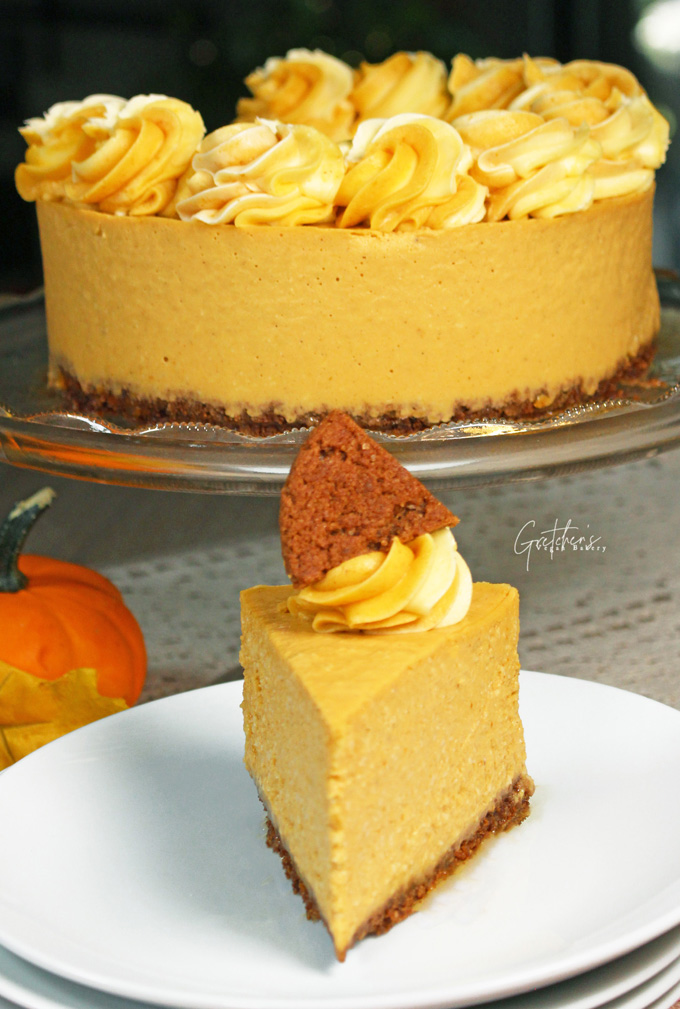 Vegan no bake pumpkin cheesecake